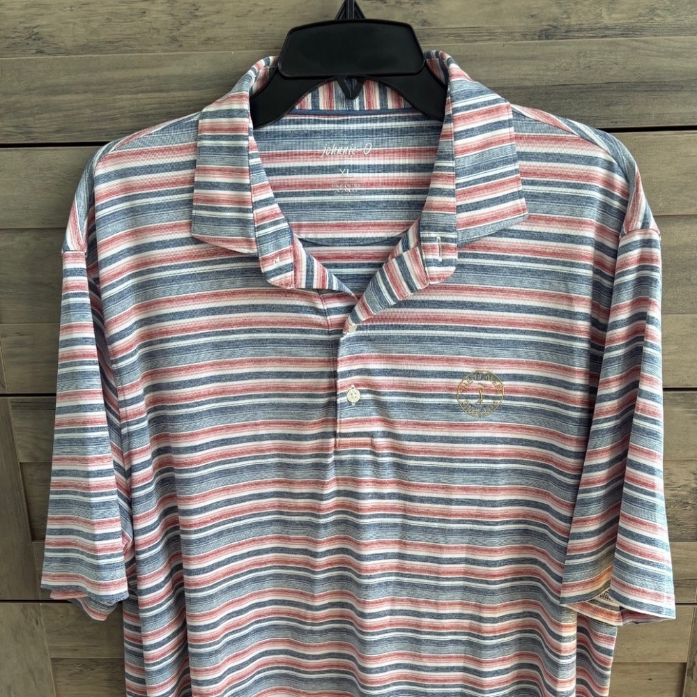Johnnie-O Players Tournament TPC Sawgrass Golf Polo - Size XL - Red White Blue
